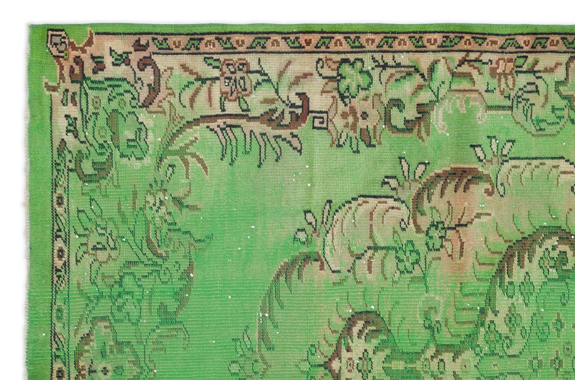 Naturel Over Dyed Vintage Rug 5'6'' x 8'6'' ft 168 x 260 cm