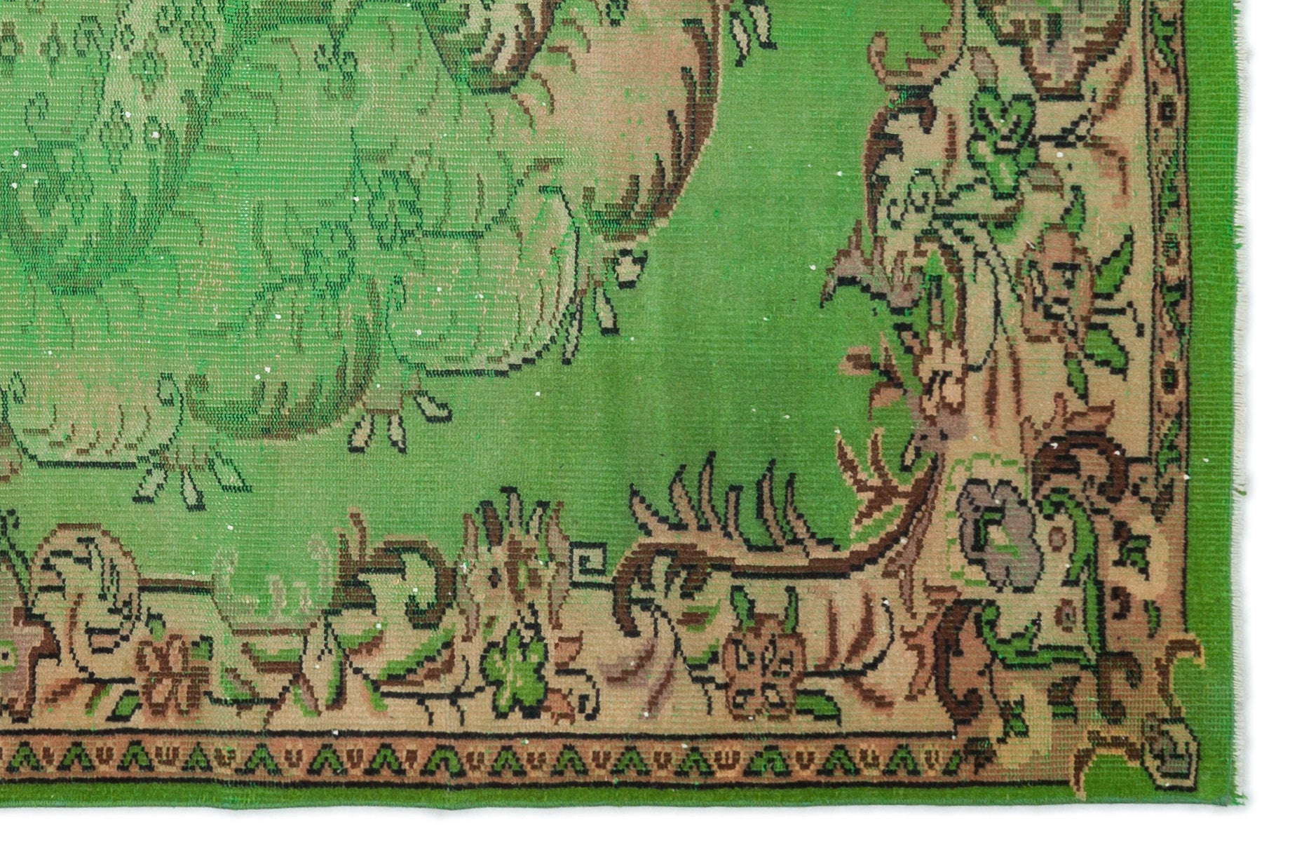 Naturel Over Dyed Vintage Rug 5'6'' x 8'6'' ft 168 x 260 cm