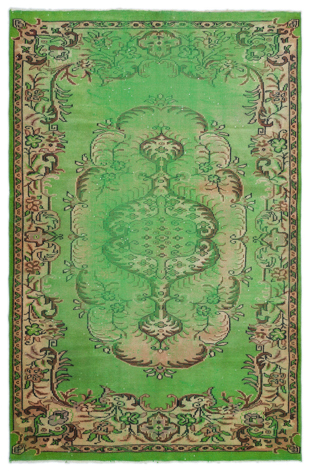 Naturel Over Dyed Vintage Rug 5'6'' x 8'6'' ft 168 x 260 cm