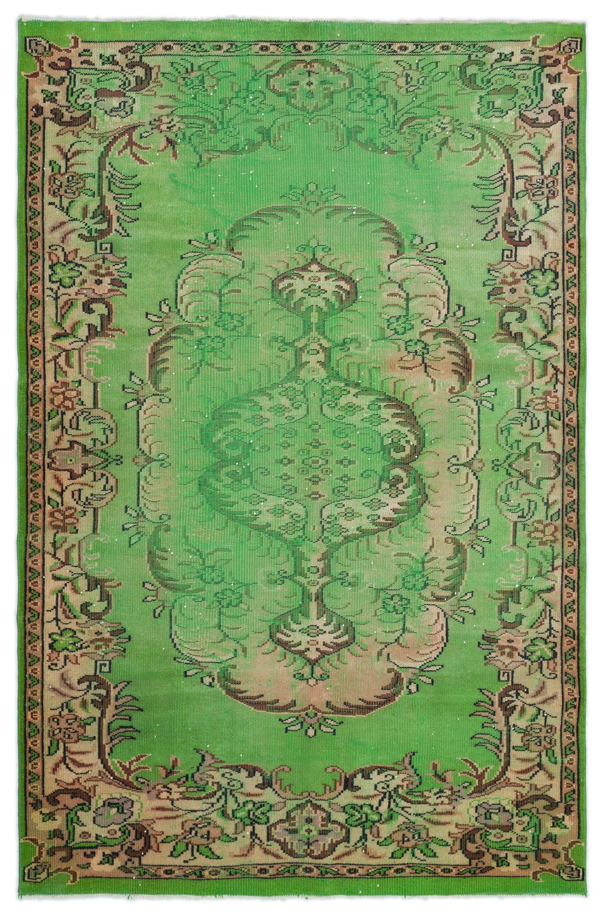 Naturel Over Dyed Vintage Rug 5&#39;6&#39;&#39; x 8&#39;6&#39;&#39; ft 168 x 260 cm