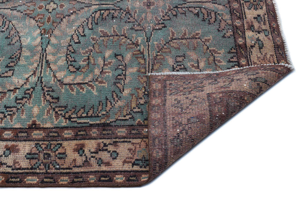Retro Over Dyed Vintage Rug 5'1'' x 8'10'' ft 154 x 270 cm