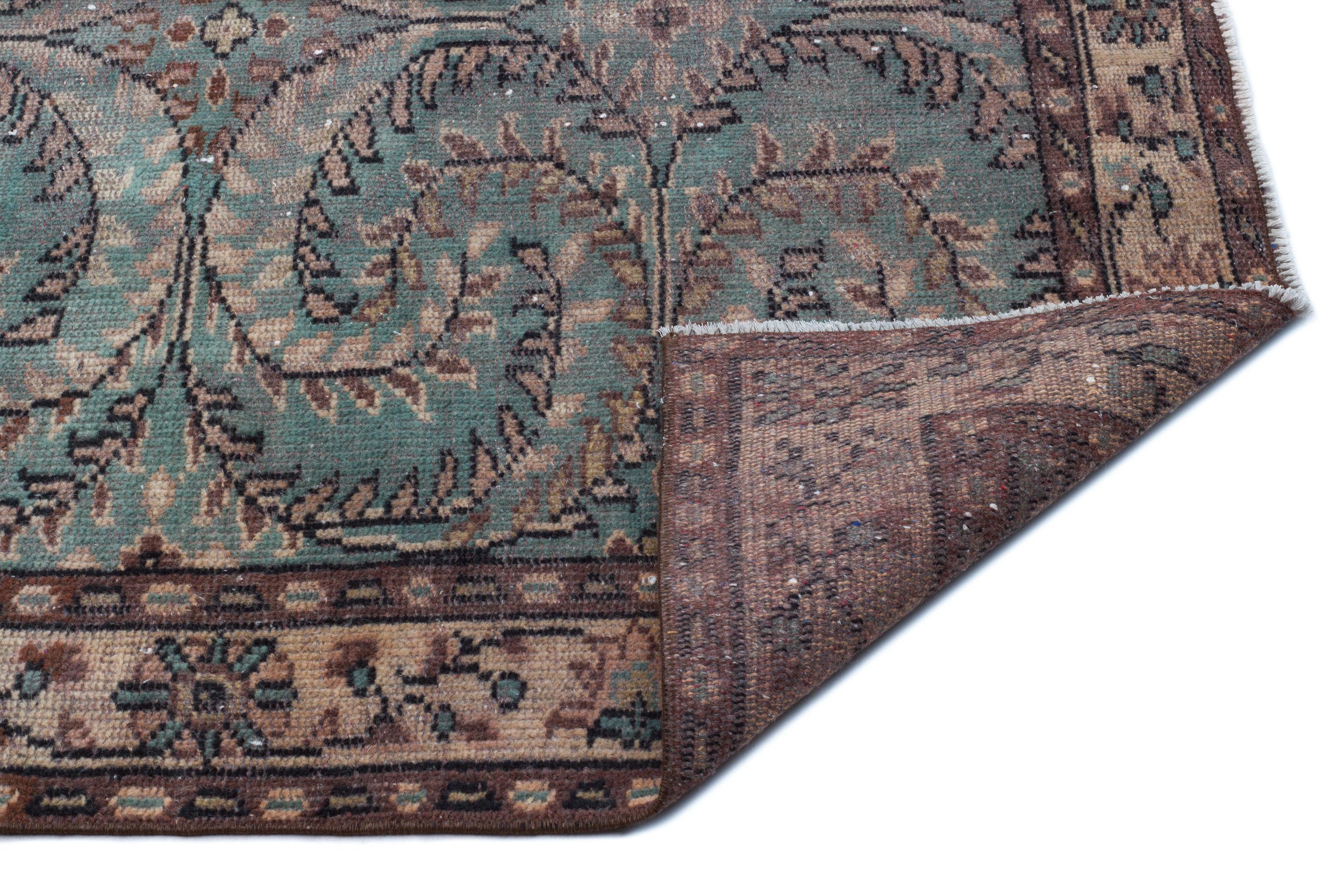 Retro Over Dyed Vintage Rug 5'1'' x 8'10'' ft 154 x 270 cm