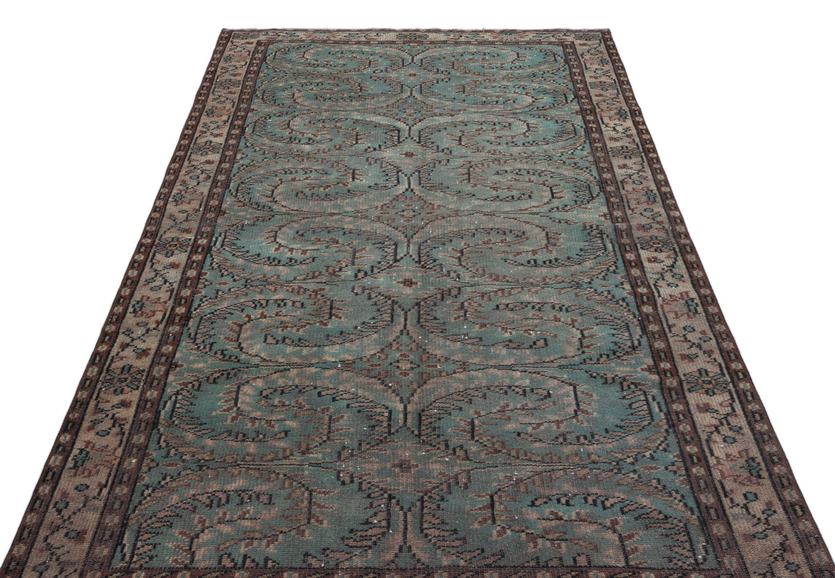 Retro Over Dyed Vintage Rug 5&#39;1&#39;&#39; x 8&#39;10&#39;&#39; ft 154 x 270 cm