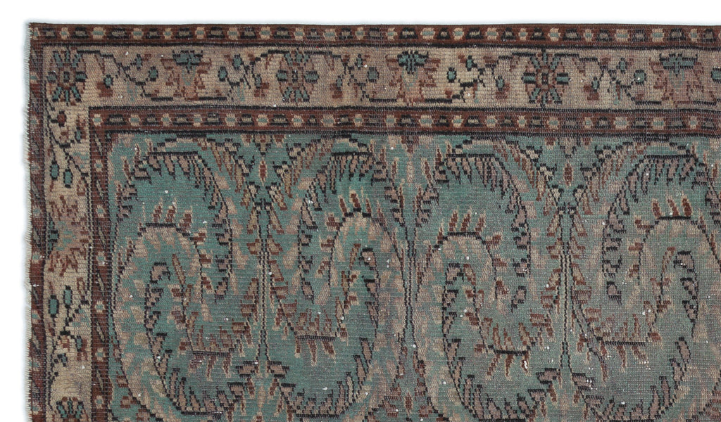 Retro Over Dyed Vintage Rug 5'1'' x 8'10'' ft 154 x 270 cm