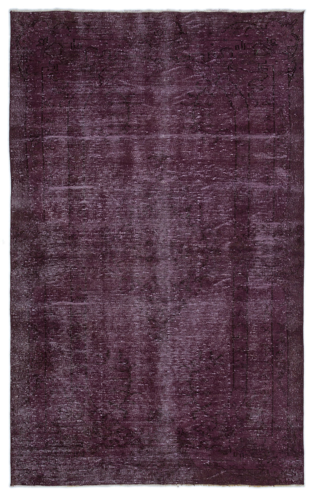 Purple Over Dyed Vintage Rug 5&#39;3&#39;&#39; x 8&#39;6&#39;&#39; ft 160 x 259 cm