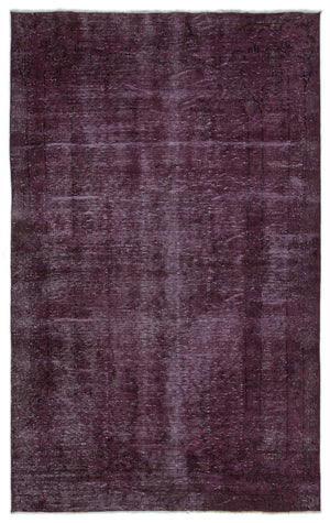 Purple Over Dyed Vintage Rug 5'3'' x 8'6'' ft 160 x 259 cm