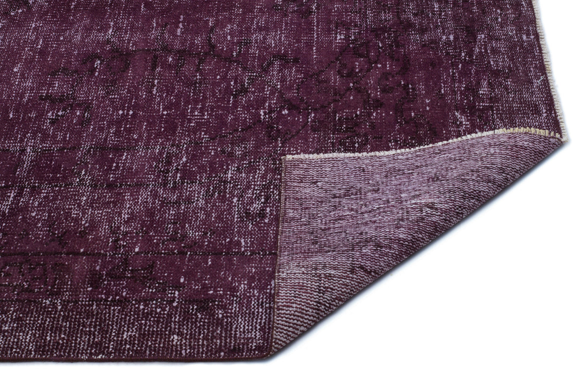 Purple Over Dyed Vintage Rug 5&#39;3&#39;&#39; x 8&#39;6&#39;&#39; ft 160 x 259 cm