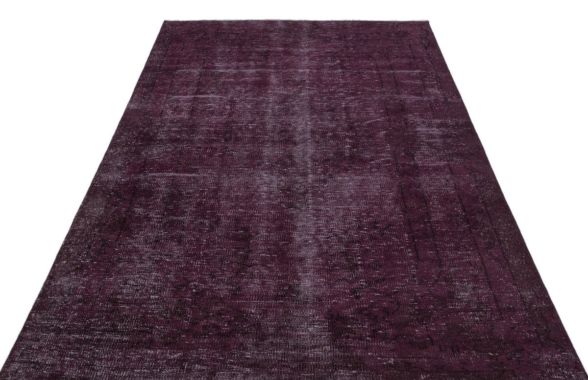Purple Over Dyed Vintage Rug 5&#39;3&#39;&#39; x 8&#39;6&#39;&#39; ft 160 x 259 cm