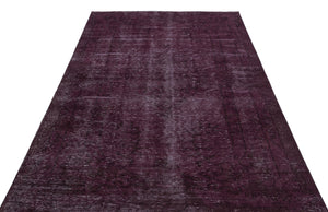 Purple Over Dyed Vintage Rug 5'3'' x 8'6'' ft 160 x 259 cm