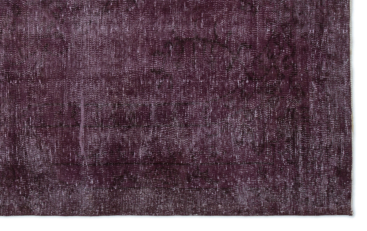 Purple Over Dyed Vintage Rug 5&#39;3&#39;&#39; x 8&#39;6&#39;&#39; ft 160 x 259 cm