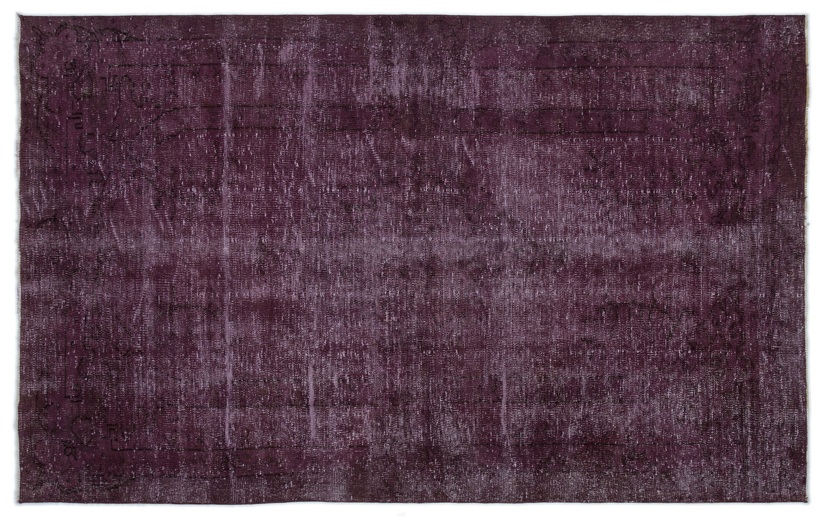 Purple Over Dyed Vintage Rug 5&#39;3&#39;&#39; x 8&#39;6&#39;&#39; ft 160 x 259 cm