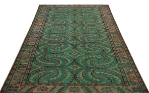 Retro Over Dyed Vintage Rug 5'9'' x 8'12'' ft 175 x 274 cm