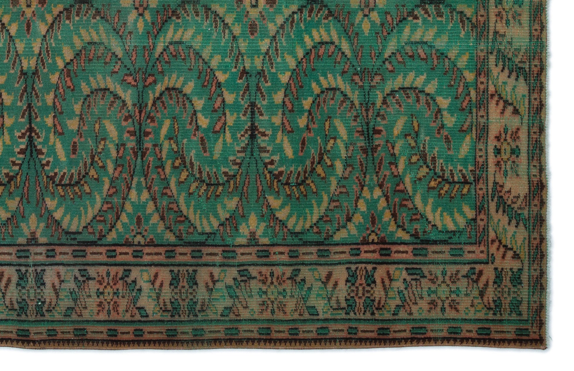 Retro Over Dyed Vintage Rug 5'9'' x 8'12'' ft 175 x 274 cm