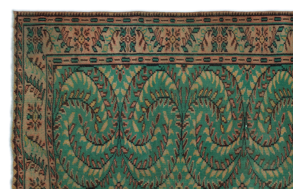 Retro Over Dyed Vintage Rug 5'9'' x 8'12'' ft 175 x 274 cm