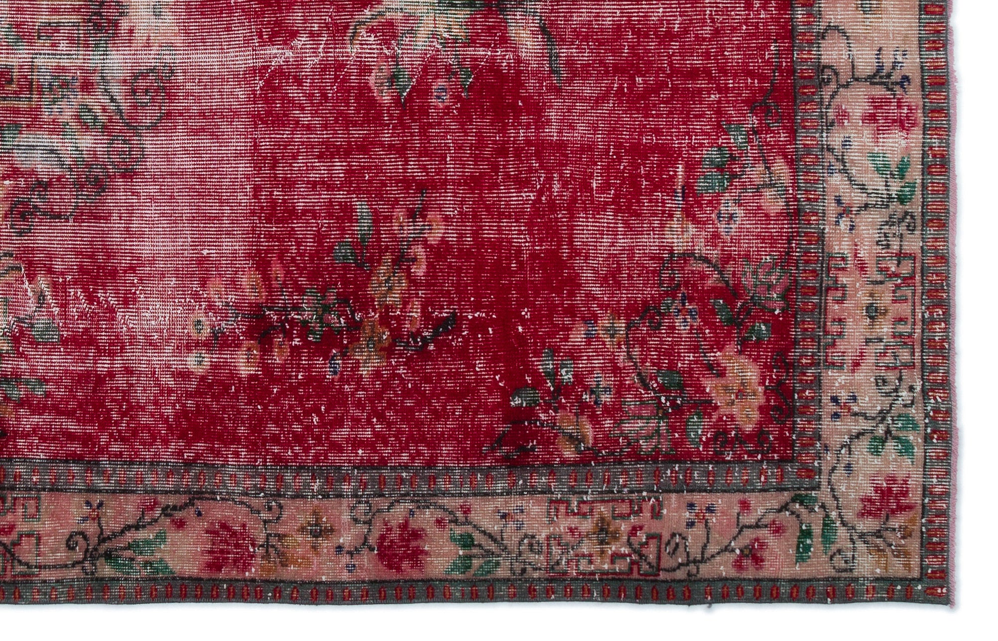 Naturel Over Dyed Vintage Rug 5'10'' x 9'3'' ft 178 x 281 cm