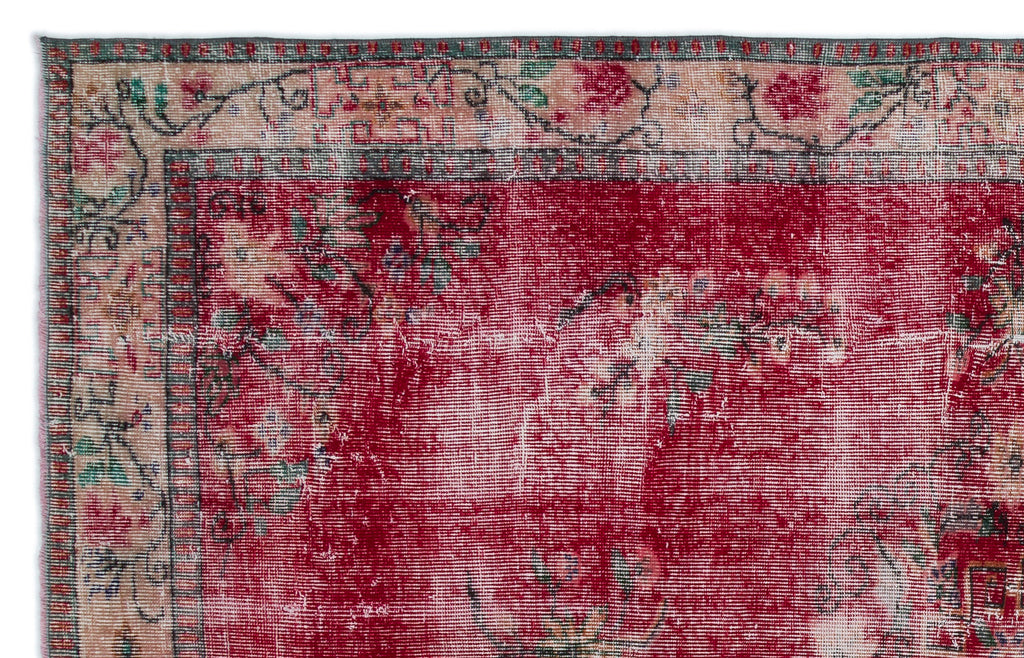Naturel Over Dyed Vintage Rug 5'10'' x 9'3'' ft 178 x 281 cm