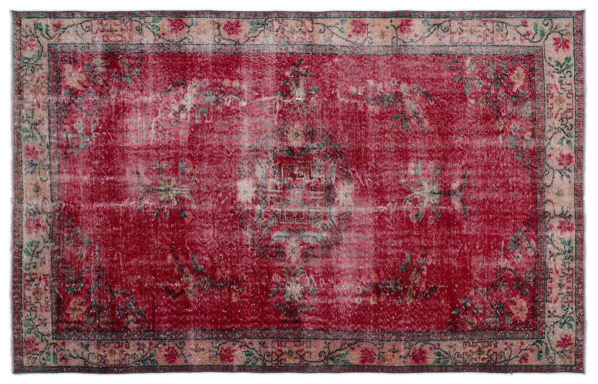 Naturel Over Dyed Vintage Rug 5&#39;10&#39;&#39; x 9&#39;3&#39;&#39; ft 178 x 281 cm