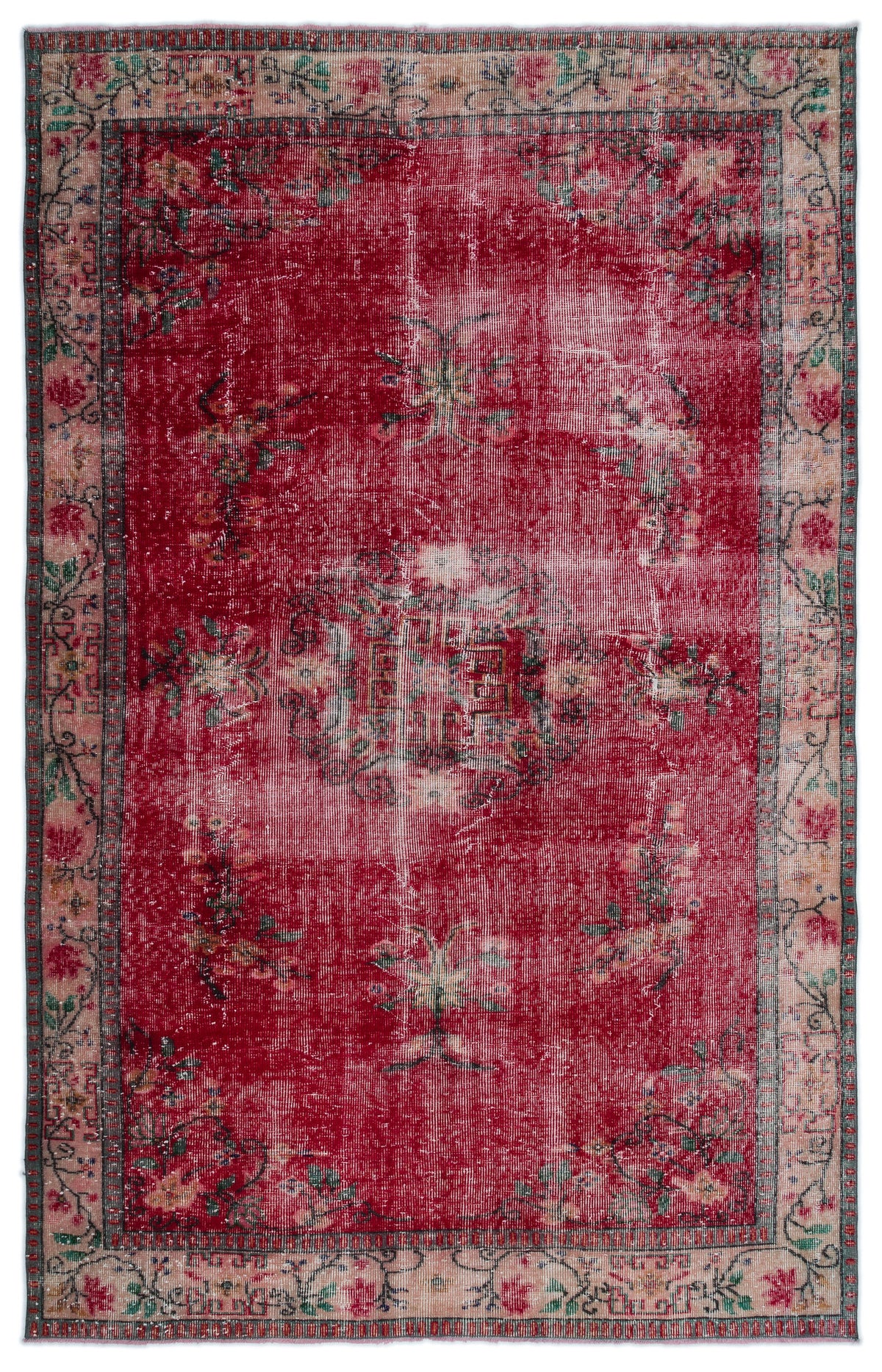 Naturel Over Dyed Vintage Rug 5&#39;10&#39;&#39; x 9&#39;3&#39;&#39; ft 178 x 281 cm