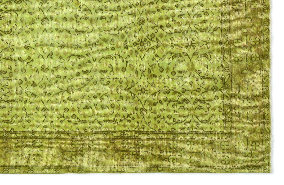 Green Over Dyed Vintage Rug 5&#39;3&#39;&#39; x 8&#39;0&#39;&#39; ft 159 x 245 cm