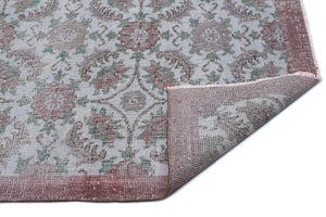 Blue Over Dyed Vintage Rug 5'8'' x 9'4'' ft 173 x 285 cm