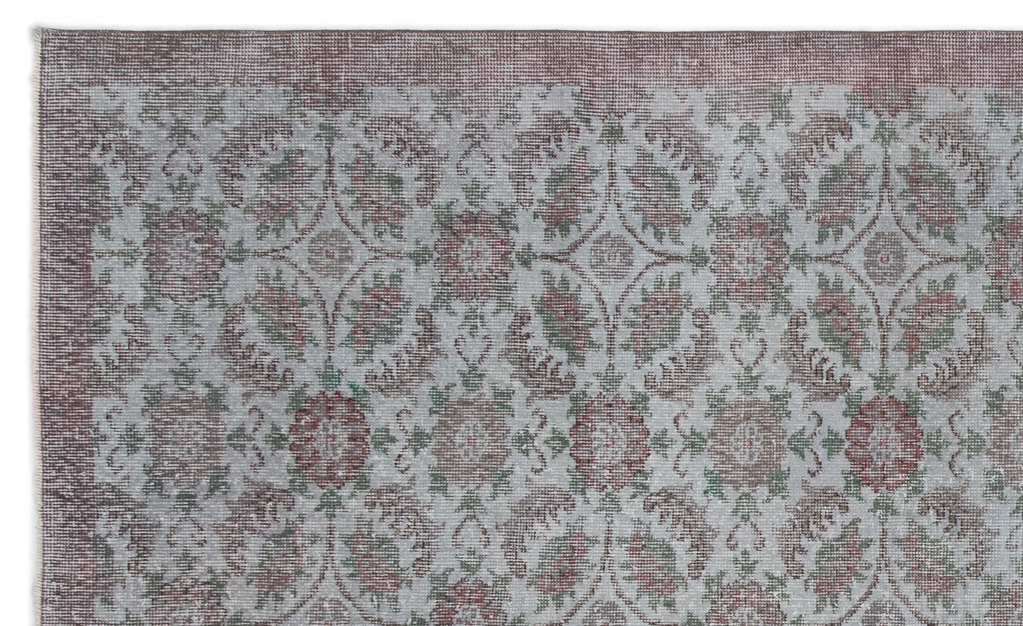 Blue Over Dyed Vintage Rug 5'8'' x 9'4'' ft 173 x 285 cm