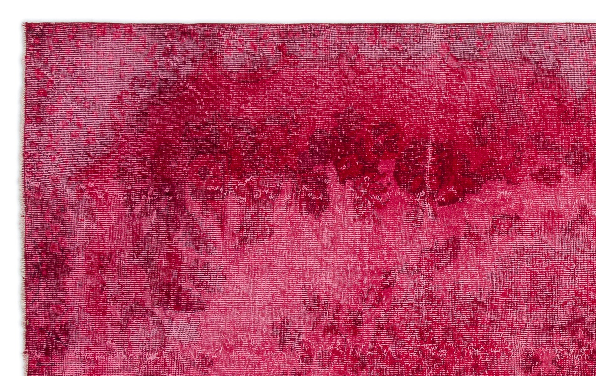 Red Over Dyed Vintage Rug 5'5'' x 8'10'' ft 165 x 268 cm - Unique Rug Store
