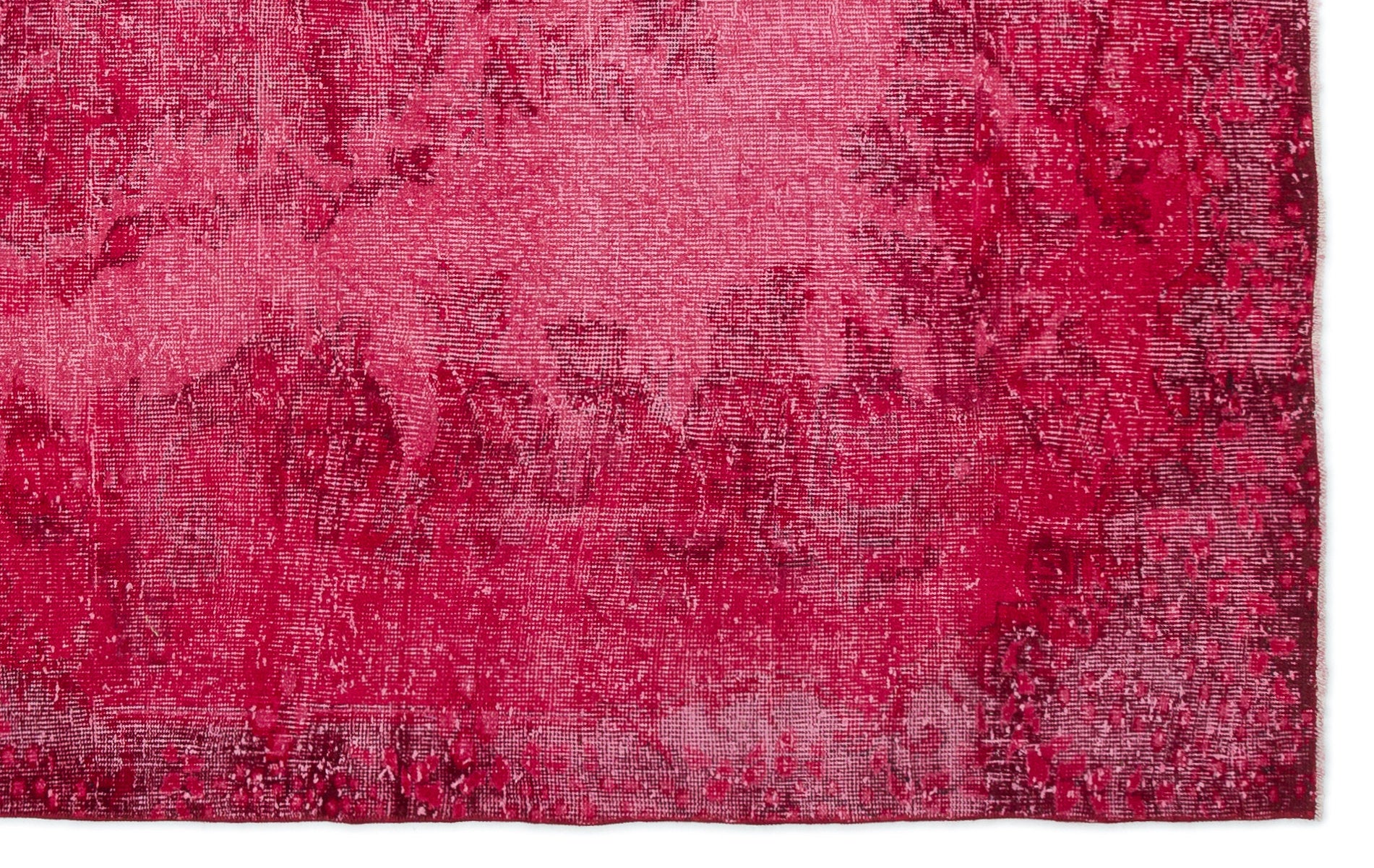 Red Over Dyed Vintage Rug 5'5'' x 8'10'' ft 165 x 268 cm - Unique Rug Store