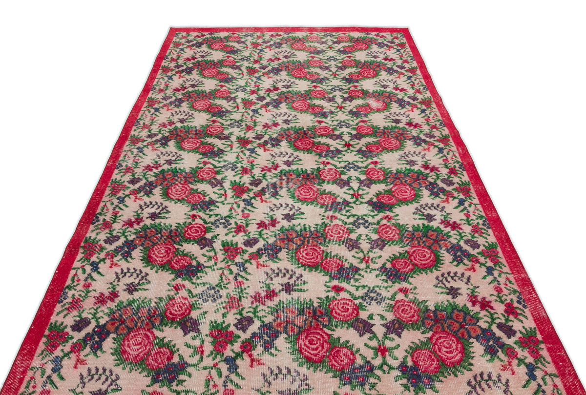 Retro Over Dyed Vintage Rug 5&#39;5&#39;&#39; x 9&#39;1&#39;&#39; ft 165 x 278 cm