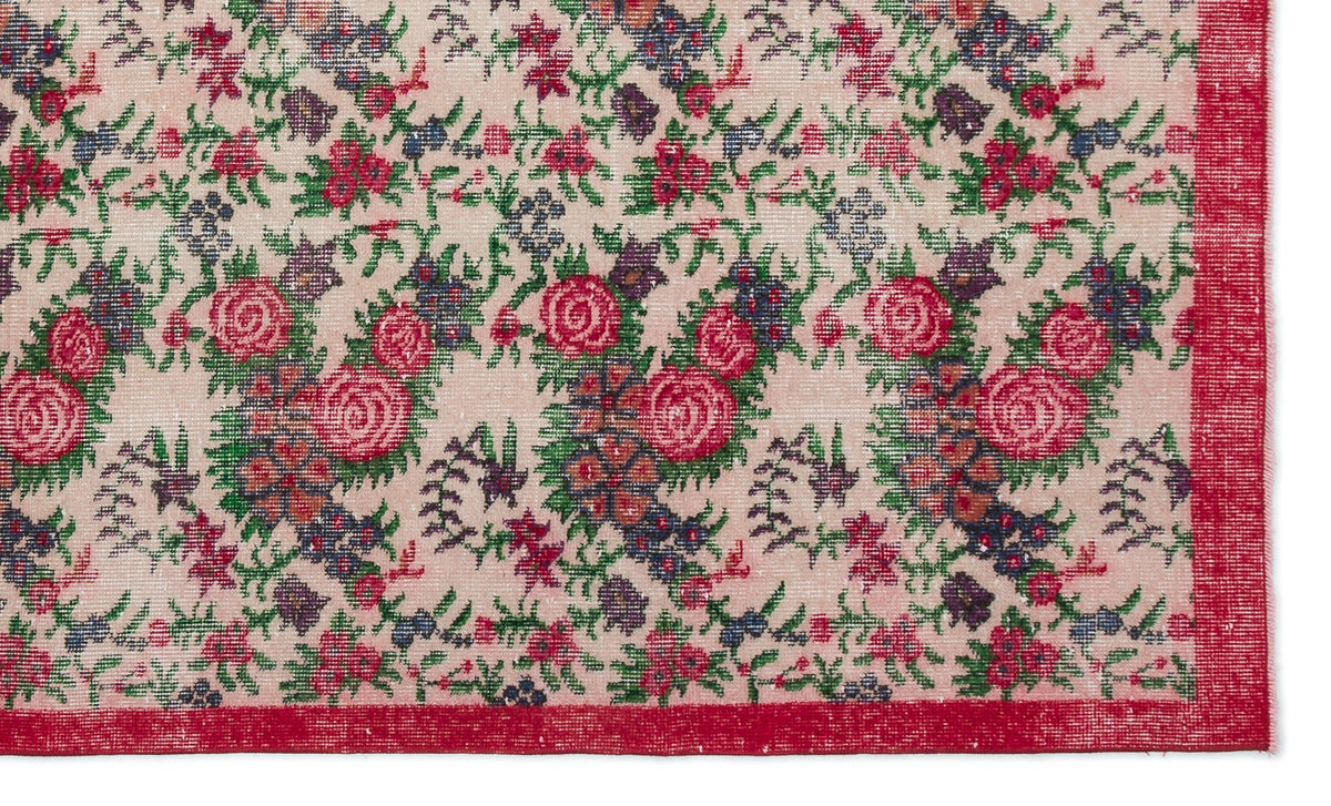 Retro Over Dyed Vintage Rug 5&#39;5&#39;&#39; x 9&#39;1&#39;&#39; ft 165 x 278 cm