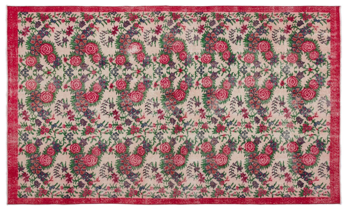 Retro Over Dyed Vintage Rug 5&#39;5&#39;&#39; x 9&#39;1&#39;&#39; ft 165 x 278 cm