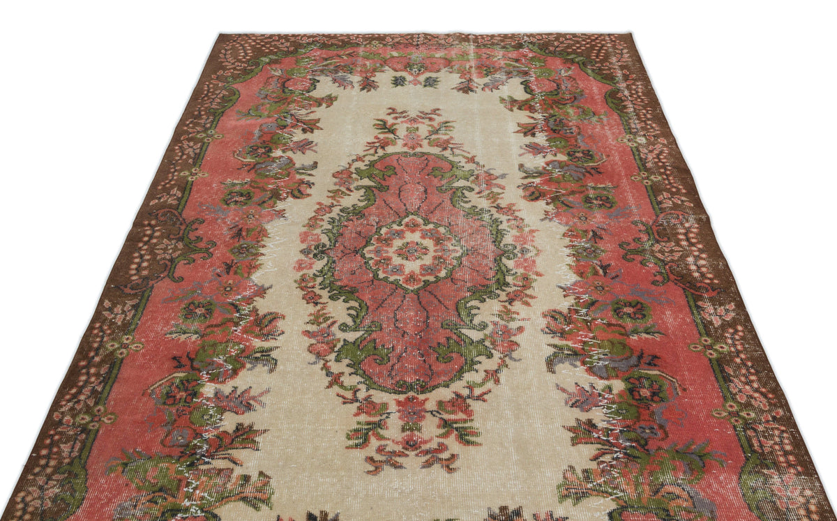 Retro Over Dyed Vintage Rug 5&#39;5&#39;&#39; x 8&#39;3&#39;&#39; ft 164 x 252 cm