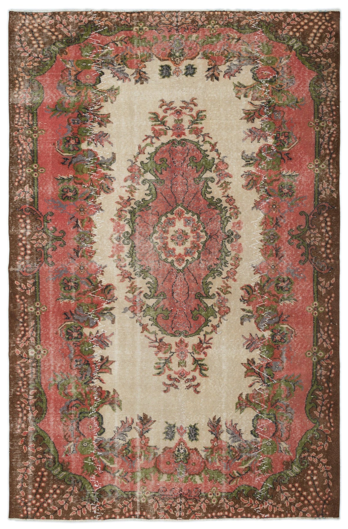 Retro Over Dyed Vintage Rug 5&#39;5&#39;&#39; x 8&#39;3&#39;&#39; ft 164 x 252 cm