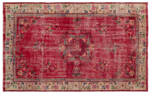 Naturel Over Dyed Vintage Rug 5'10'' x 9'2'' ft 177 x 280 cm