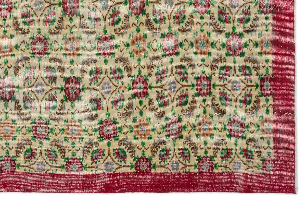 Naturel Over Dyed Vintage Rug 6&#39;9&#39;&#39; x 10&#39;5&#39;&#39; ft 207 x 317 cm