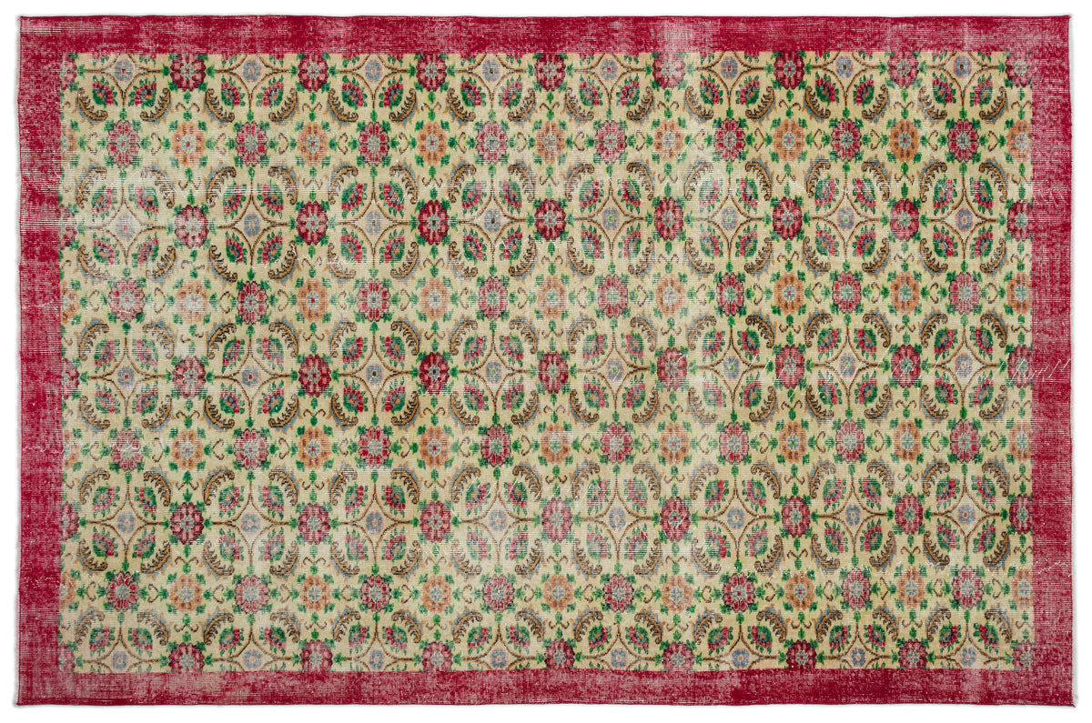 Naturel Over Dyed Vintage Rug 6&#39;9&#39;&#39; x 10&#39;5&#39;&#39; ft 207 x 317 cm