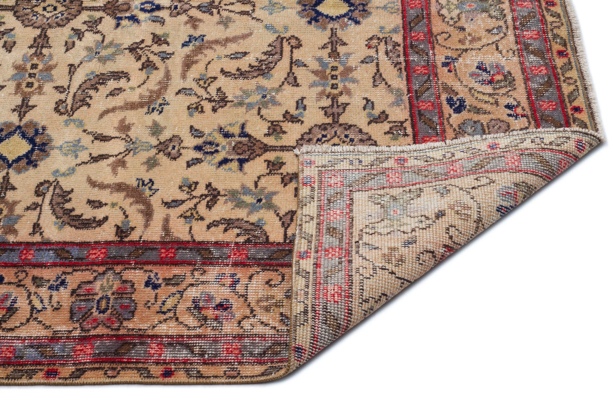 Naturel Over Dyed Vintage Rug 4&#39;11&#39;&#39; x 8&#39;10&#39;&#39; ft 150 x 268 cm