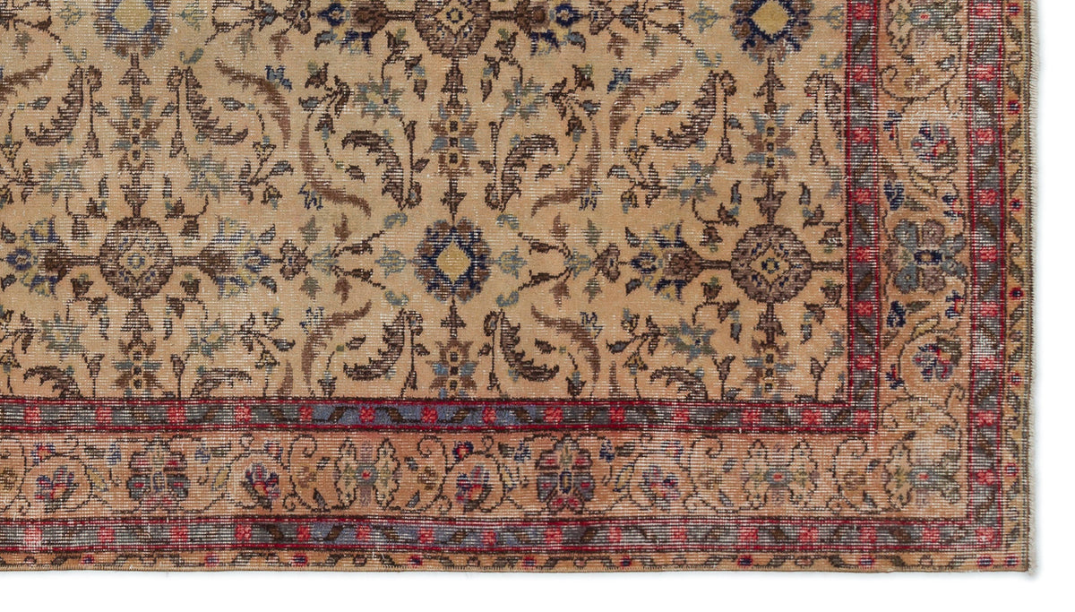 Naturel Over Dyed Vintage Rug 4&#39;11&#39;&#39; x 8&#39;10&#39;&#39; ft 150 x 268 cm