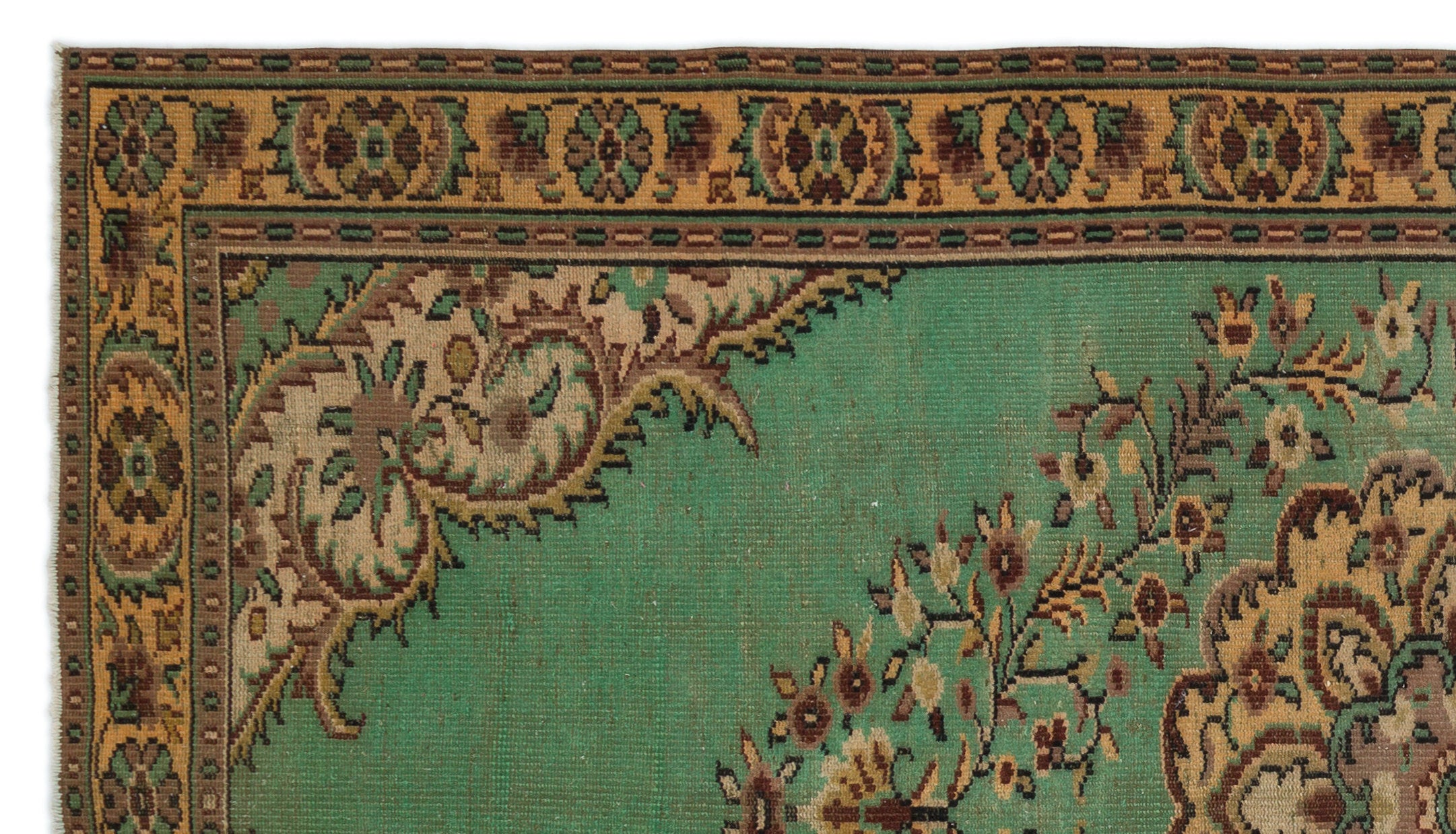 Retro Over Dyed Vintage Rug 5'8'' x 9'11'' ft 173 x 303 cm