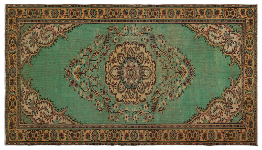 Retro Over Dyed Vintage Rug 5'8'' x 9'11'' ft 173 x 303 cm