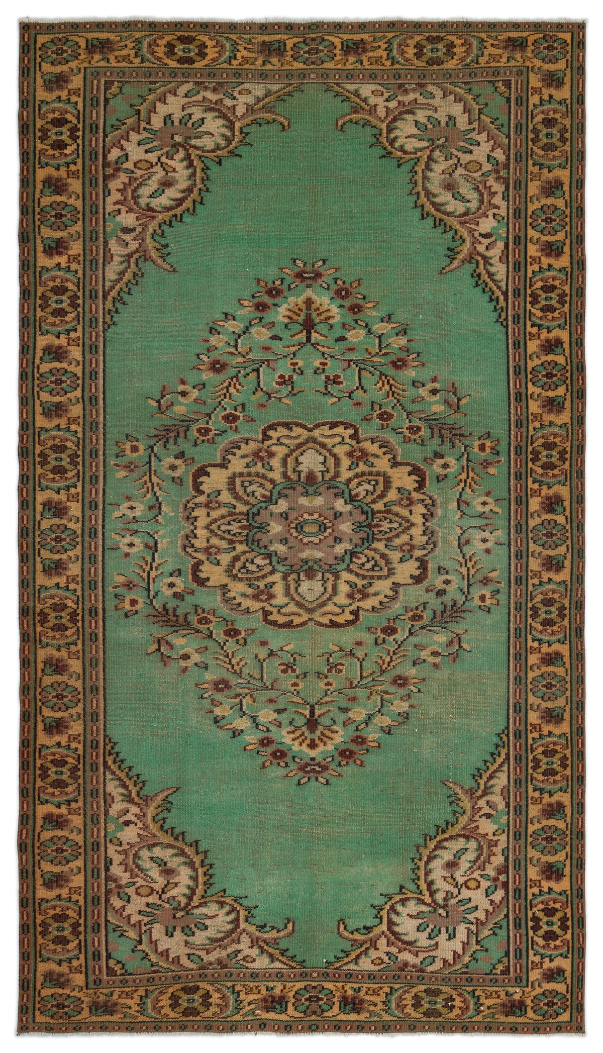 Retro Over Dyed Vintage Rug 5&#39;8&#39;&#39; x 9&#39;11&#39;&#39; ft 173 x 303 cm
