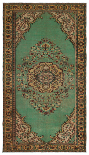 Retro Over Dyed Vintage Rug 5'8'' x 9'11'' ft 173 x 303 cm