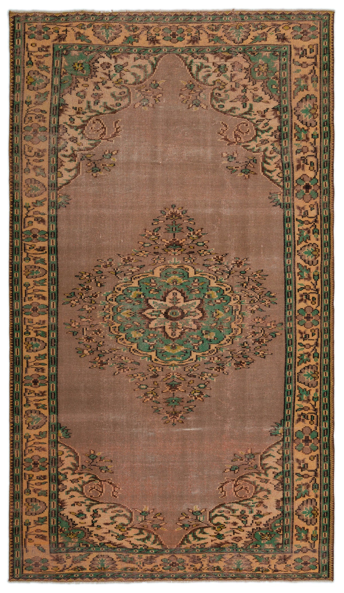 Traditional Design Natural Aged Vintage Rug 5'11'' x 10'4'' ft 181 x 3 ...