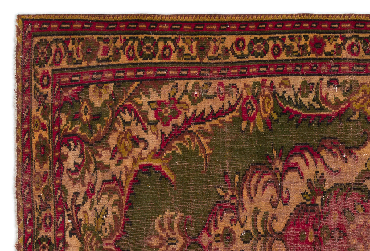 Naturel Over Dyed Vintage Rug 5&#39;5&#39;&#39; x 8&#39;2&#39;&#39; ft 164 x 250 cm