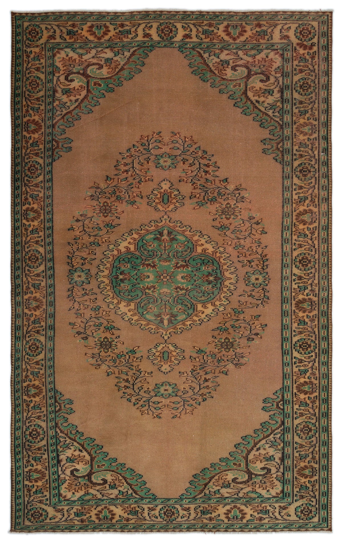 Naturel Over Dyed Vintage Rug 5&#39;9&#39;&#39; x 9&#39;5&#39;&#39; ft 176 x 288 cm