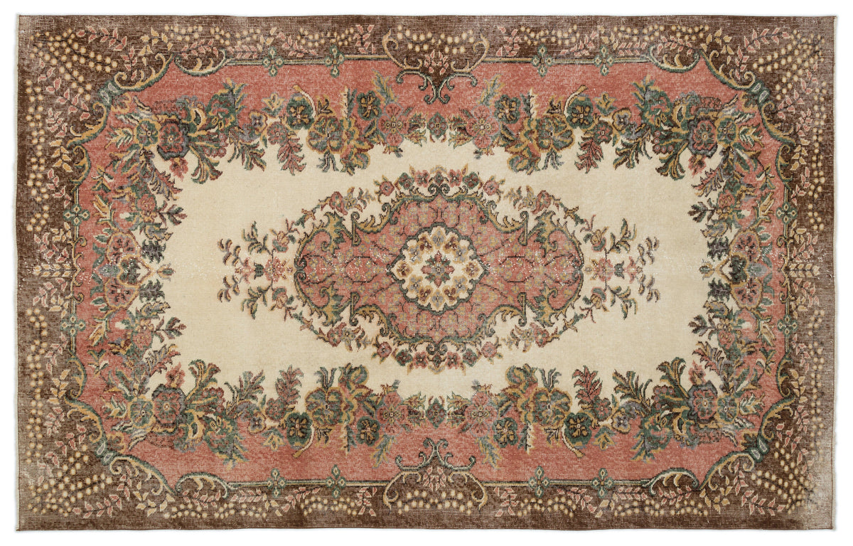 Naturel Over Dyed Vintage Rug 5&#39;10&#39;&#39; x 9&#39;2&#39;&#39; ft 178 x 280 cm