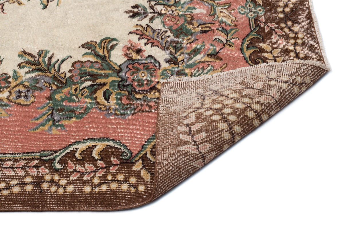 Naturel Over Dyed Vintage Rug 5&#39;10&#39;&#39; x 9&#39;2&#39;&#39; ft 178 x 280 cm