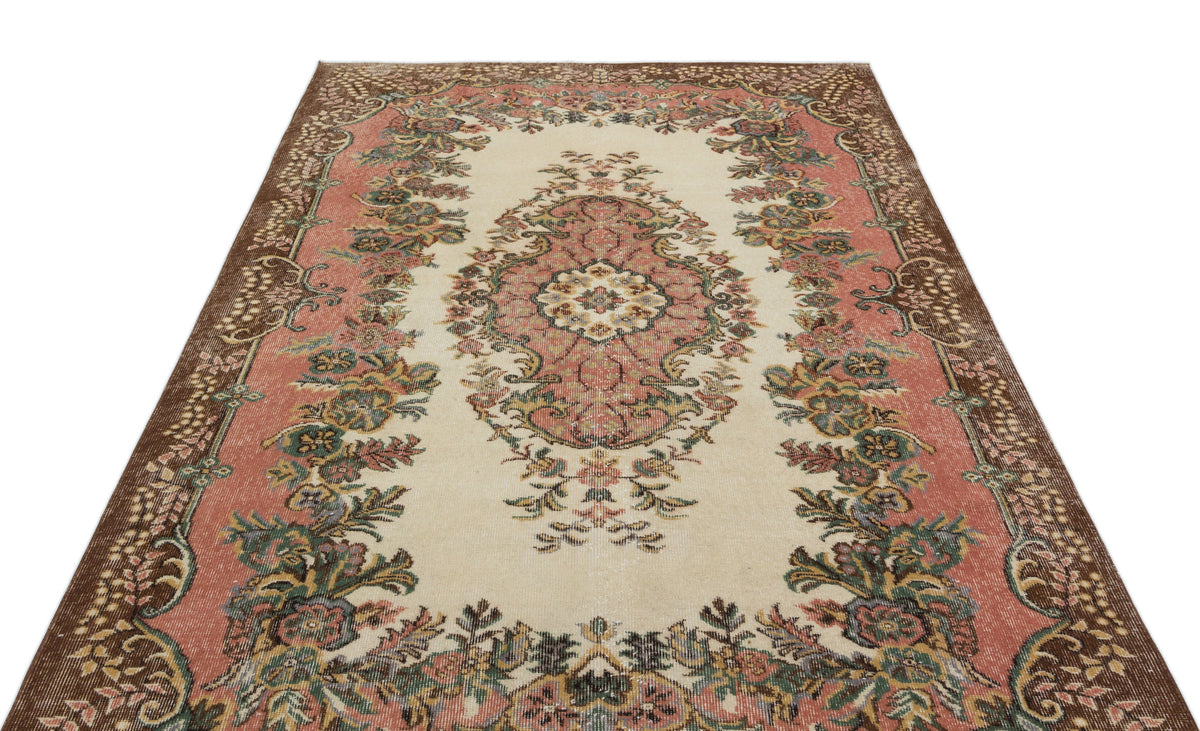 Naturel Over Dyed Vintage Rug 5&#39;10&#39;&#39; x 9&#39;2&#39;&#39; ft 178 x 280 cm