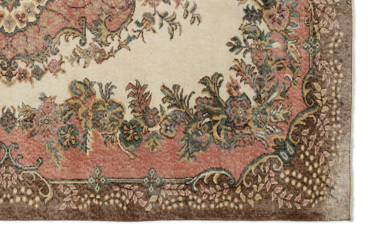 Naturel Over Dyed Vintage Rug 5&#39;10&#39;&#39; x 9&#39;2&#39;&#39; ft 178 x 280 cm