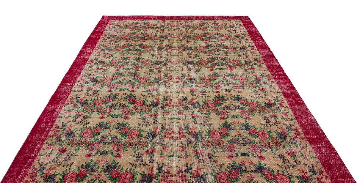 Naturel Over Dyed Vintage Rug 7&#39;1&#39;&#39; x 10&#39;2&#39;&#39; ft 216 x 310 cm