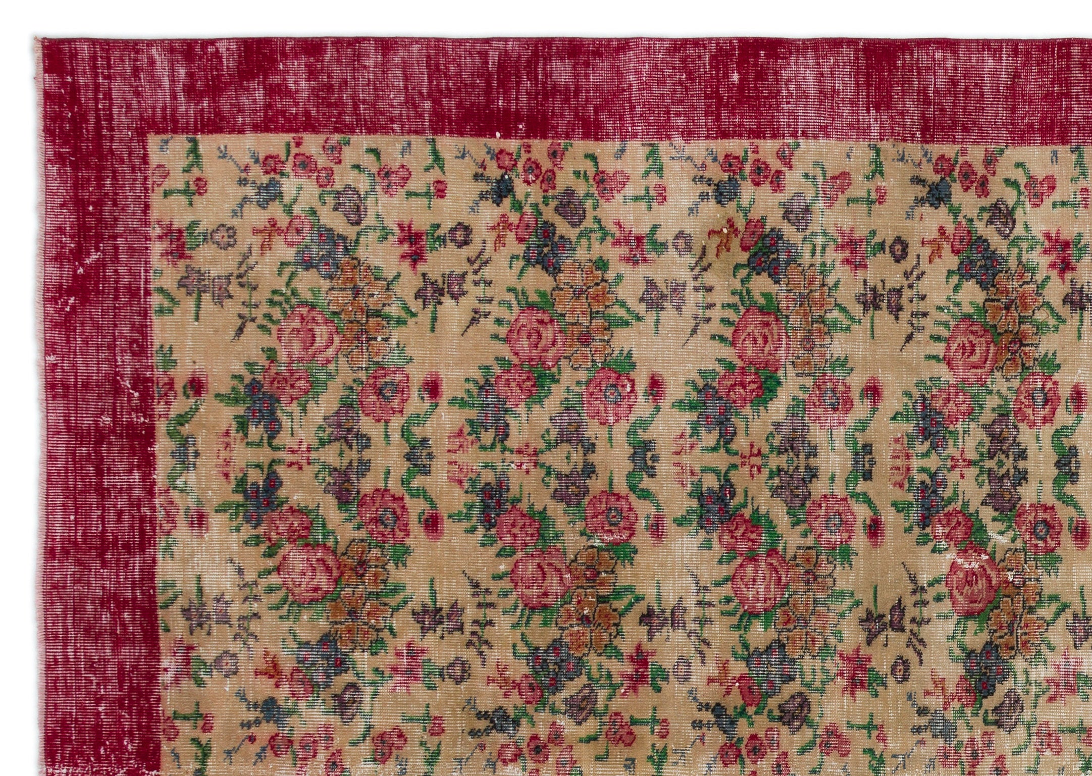 Naturel Over Dyed Vintage Rug 7'1'' x 10'2'' ft 216 x 310 cm